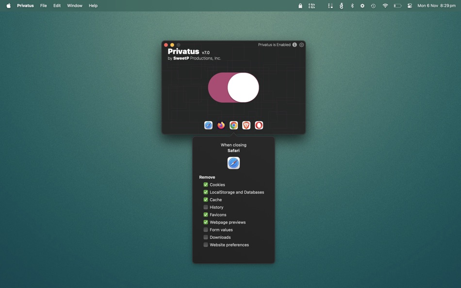 #1. Privatus - privacy manager (macOS) 由: SweetP Productions, Inc.