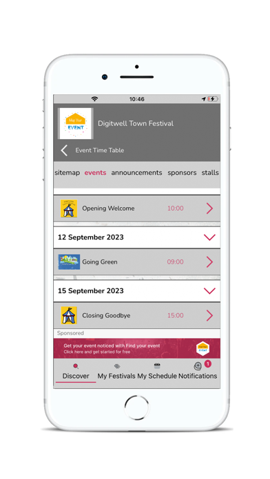 Find Your Event Screenshot