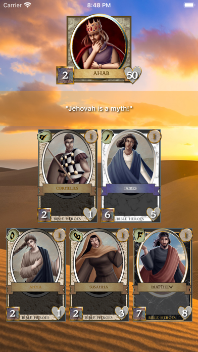 Bible Heroes Trading Card Game Screenshot