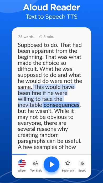 Screenshot #1 pour Read Aloud TTS: Text to Speech