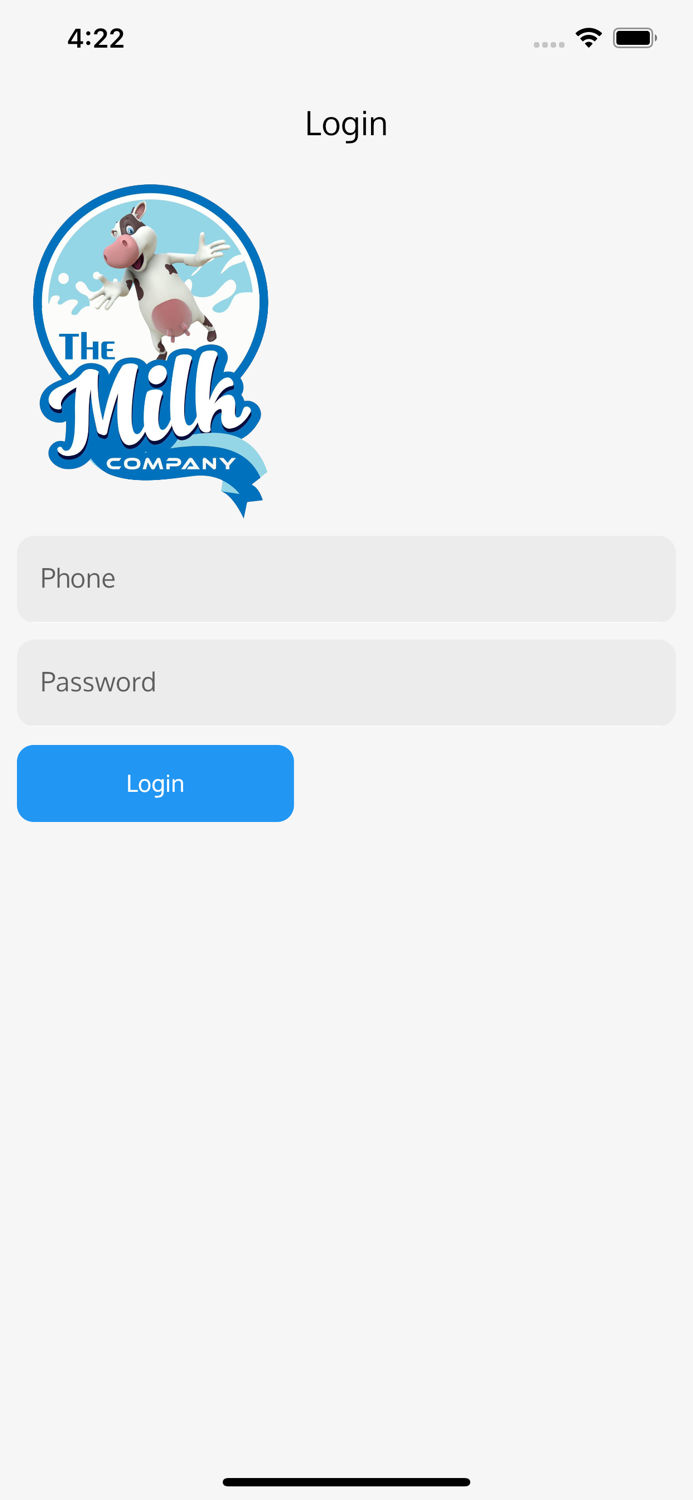 Milk Company Admin App