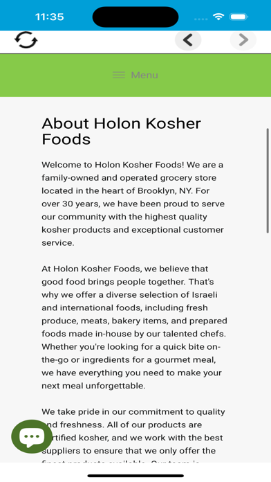 Holon Foods Screenshot
