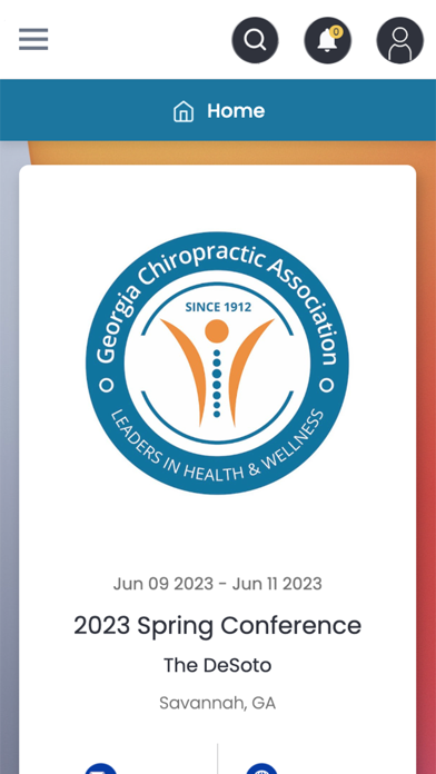GA Chiropractic Association Screenshot