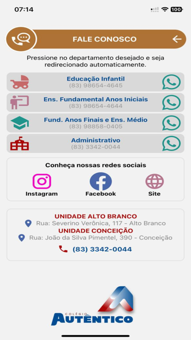 Colégio Autêntico App Screenshot