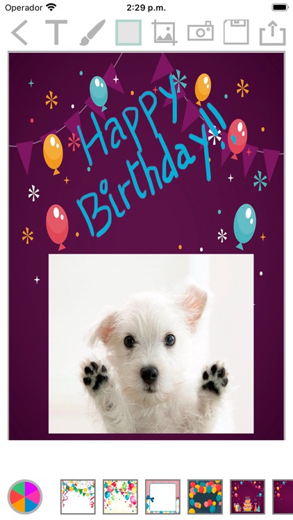 Create birthday cards photos