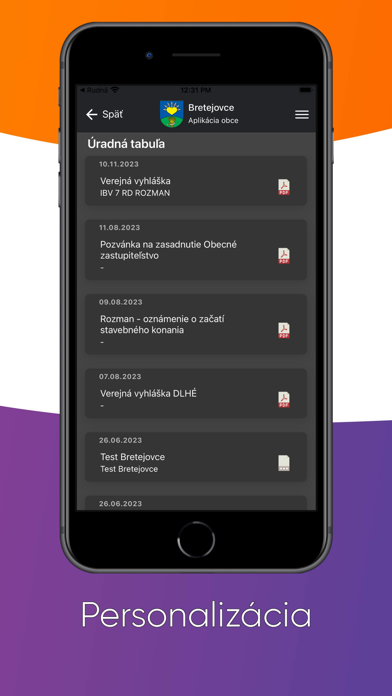 Obec Bretejovce Screenshot