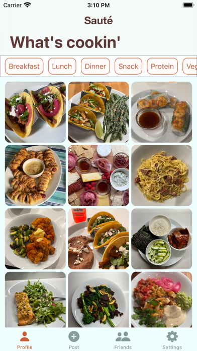 Sauté - Food Journal Screenshot