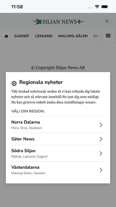 Siljan News Screenshot