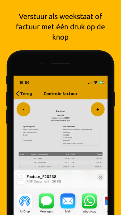 Uurtje Factuurtje App Screenshot