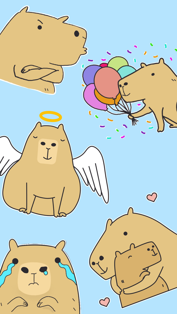 Cute Capybara Expressions