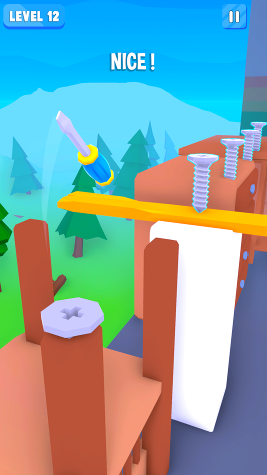 #6. Flip & Screw (iOS) Podle: Dumbbell Games Yazilim Anonim Sirketi