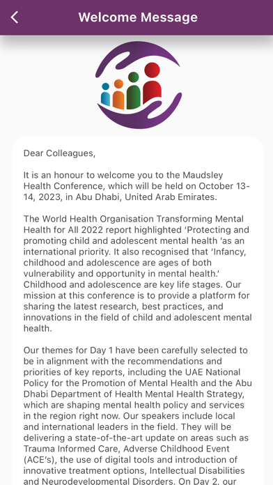 Maudsley Health Conference Screenshot