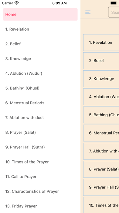 Bukhari's Sahih Screenshot