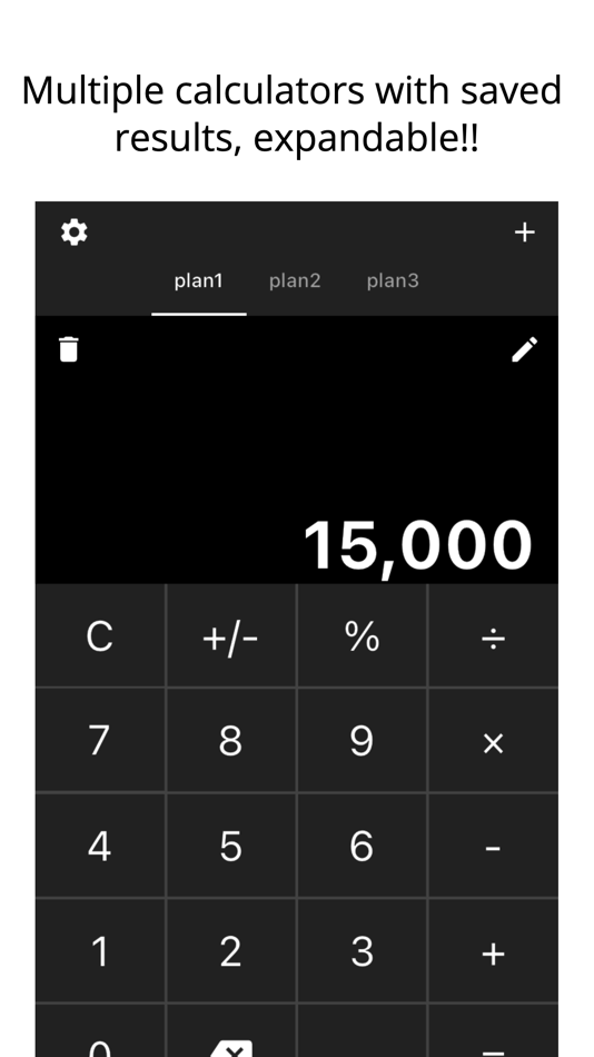 #2. Multi-tab Calc - A simple app. (iOS) 来自: Naoyuki Rikiji