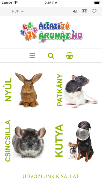 Állati Jó Áruház App Screenshot
