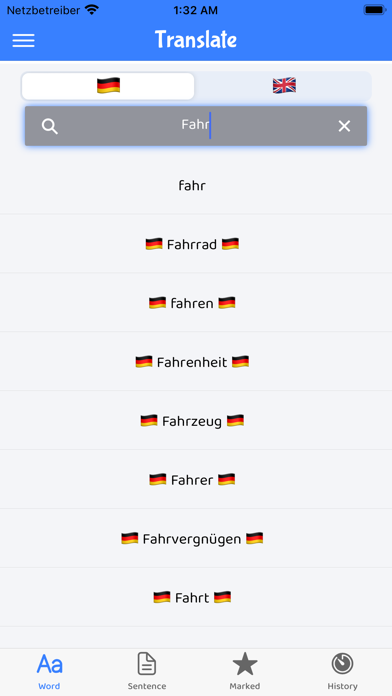 German English (Words Master) Screenshot