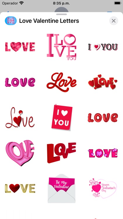 Love Valentine Letter Stickers