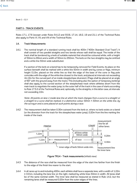 Athletics Rule Book 2024 iPad screenshot 3 - Sports app