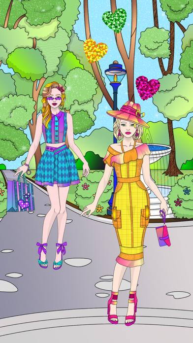 College Girl Coloring Dress Up Screenshot