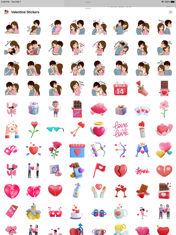 Screenshot #6 pour Valentine Stickers - WASticker
