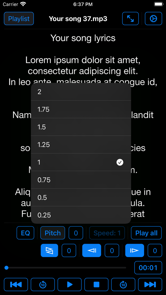 #5. Lyrics Play (iOS) Podle: Andriy Pohorilko