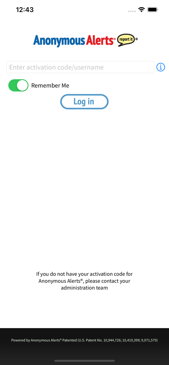 Anonymous Alerts Reporting App