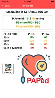 presión arterial pediátrica iphone screenshot 1