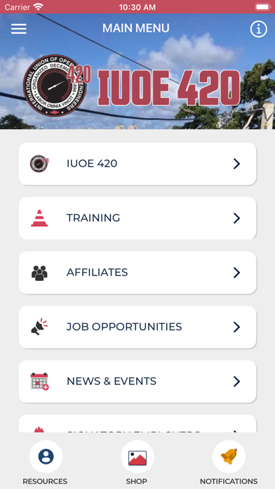 IUOE 420 Screenshot
