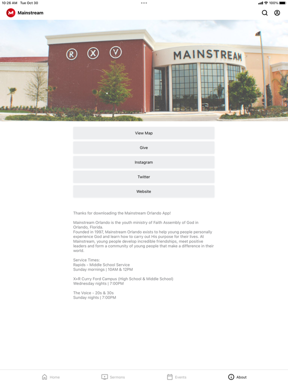 Mainstream Orlando iPad screenshot 4 - Lifestyle app