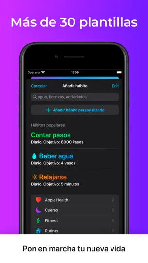 Captura de pantalla de HabitApp: Habit Tracker en iPhone 8