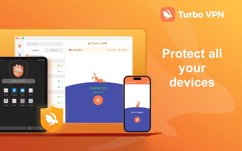 #5. Turbo VPN: Unlimited VPN Proxy (macOS) 由: INNOVATIVE CONNECTING PTE.LIMITED