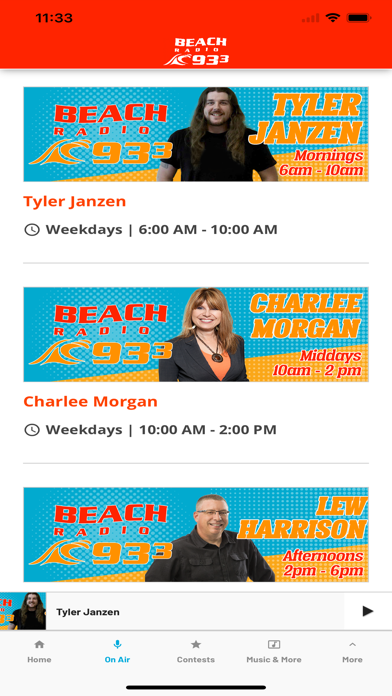 93.3 Beach Radio Screenshot