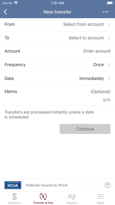 Rockdale FCU Mobile Banking Screenshot
