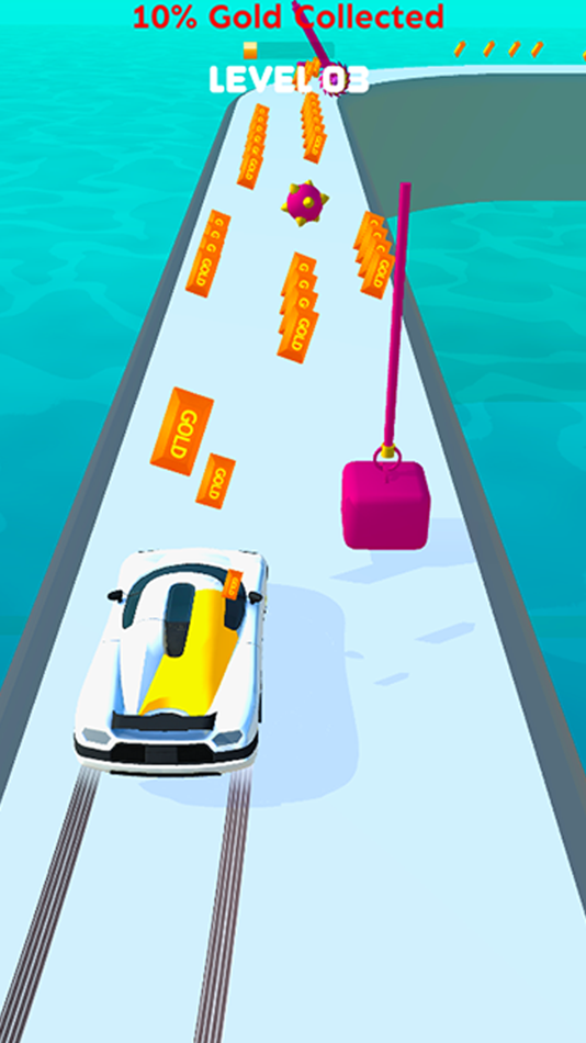 #1. Golden Car Run 3D (iOS) 由: Amjad Islam