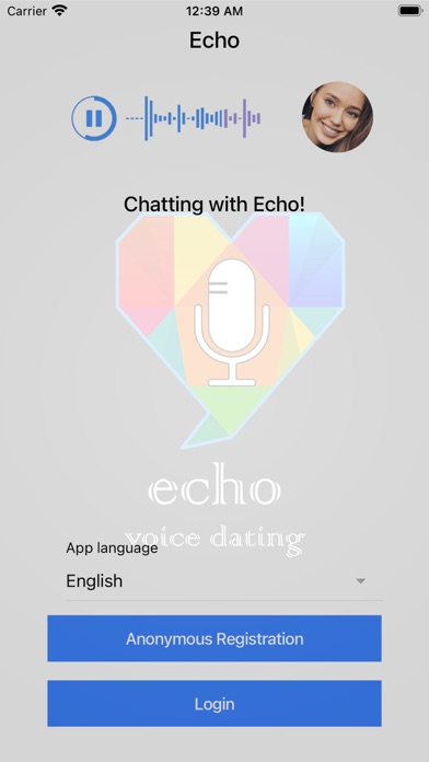 Echo | voice dating Screenshot
