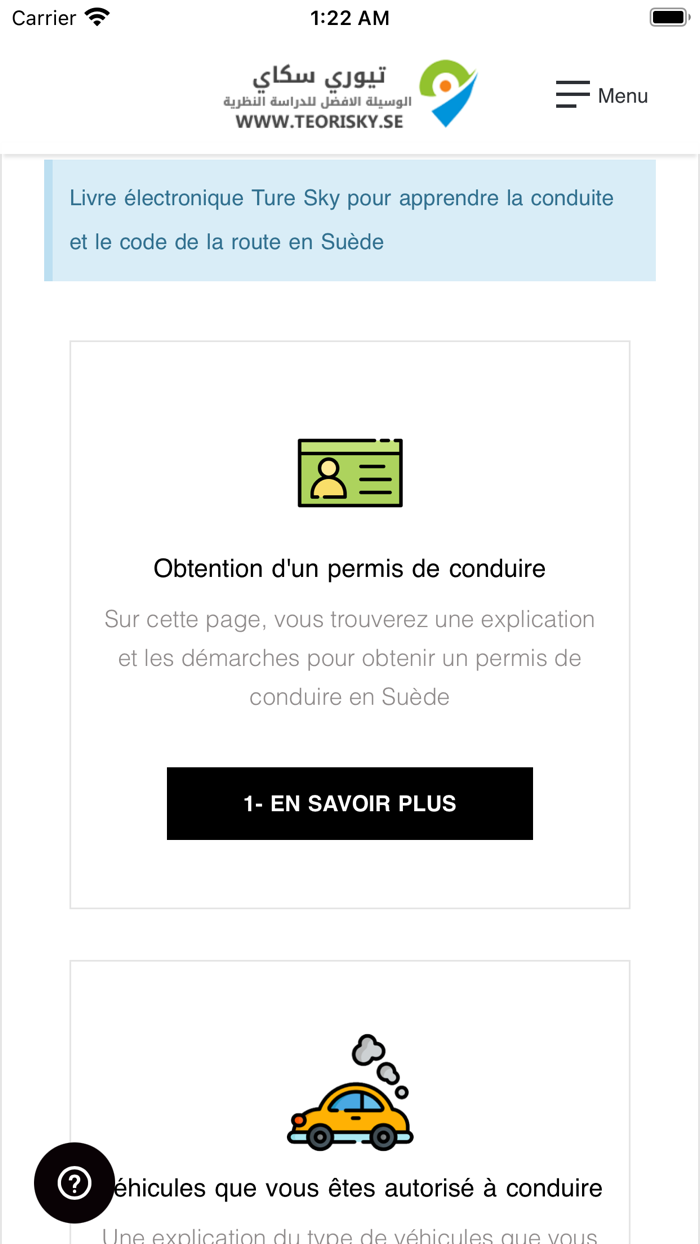 Teori B körkort - Franska