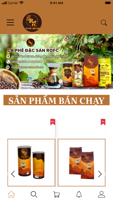 Cà phê đặc sản ROFC Screenshot
