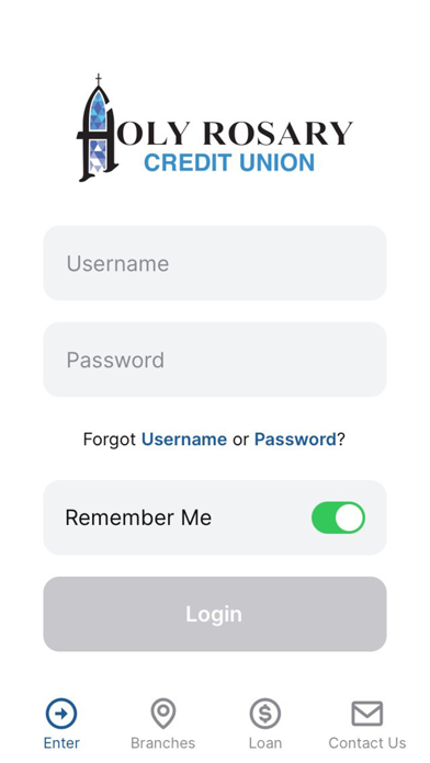 Holy Rosary Credit Union Screenshot