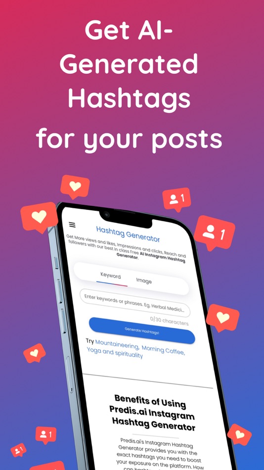 #1. AI Hashatg Generator by Predis (iOS) Podle: Predis AI