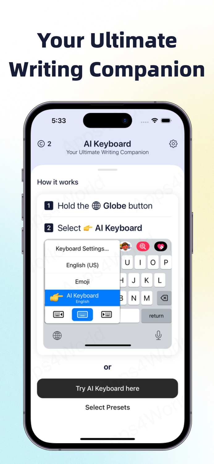 TypeOn - AI Keyboard Chat