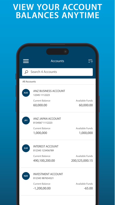 ANZ Transactive - Global Screenshot