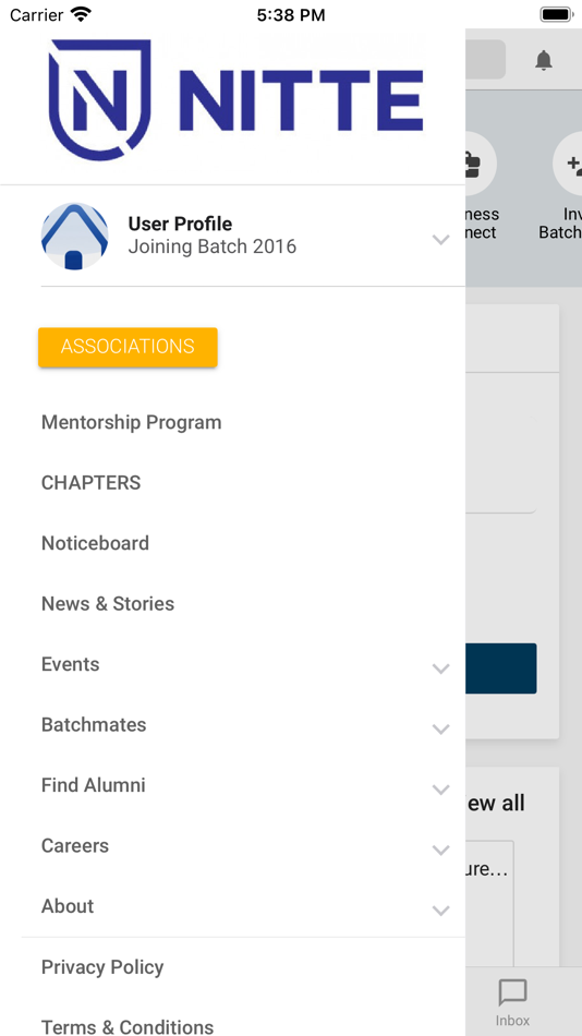 #1. NITTE Alumni App (iOS) โดย: Almashines