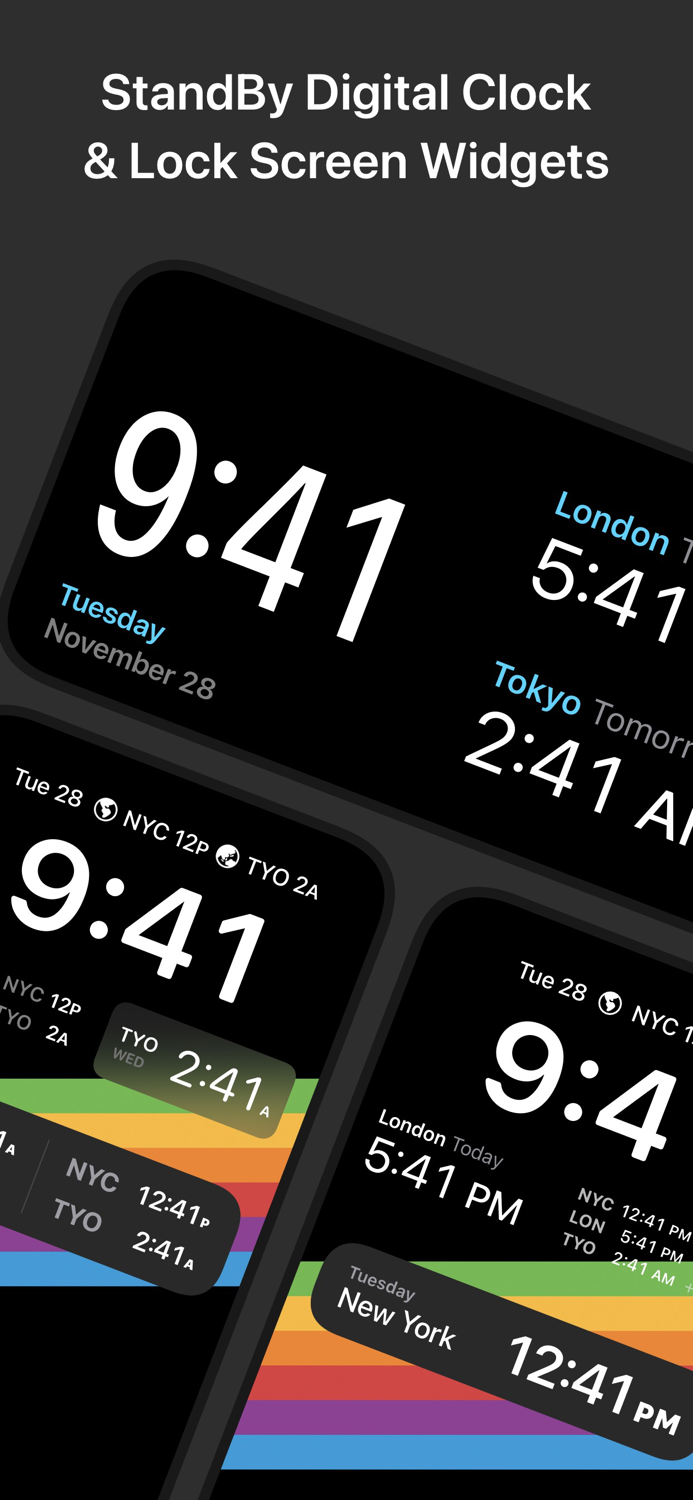 World Clock Time Zone Widgets