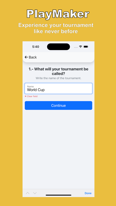 PlayMaker: Tournaments manager Screenshot