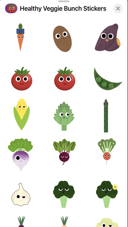 Healthy Veggie Bunch Stickers screenshot-3