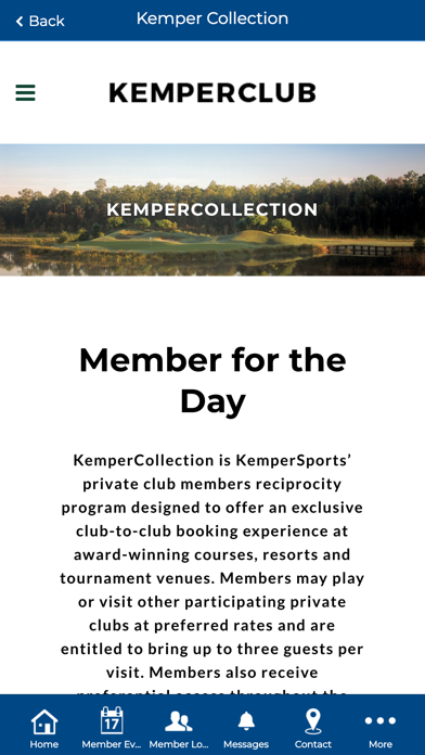 The Glen Club Member App Screenshot