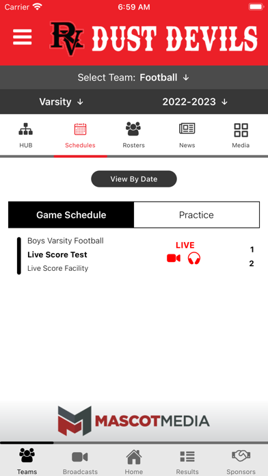 River Valley Athletics Screenshot