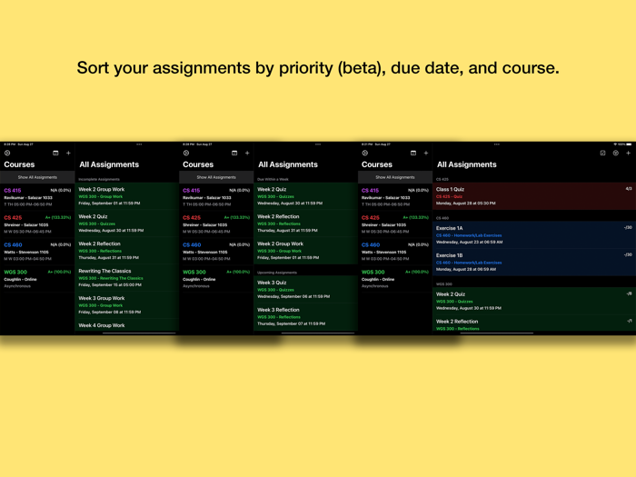 GradeAgenda Assignment Planner