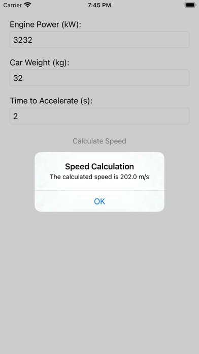 Screenshot #3 pour CalcsEngineSpeed