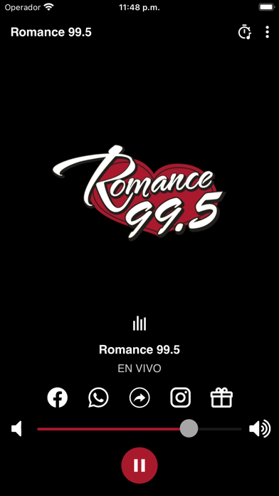 Romance 99.5 Screenshot
